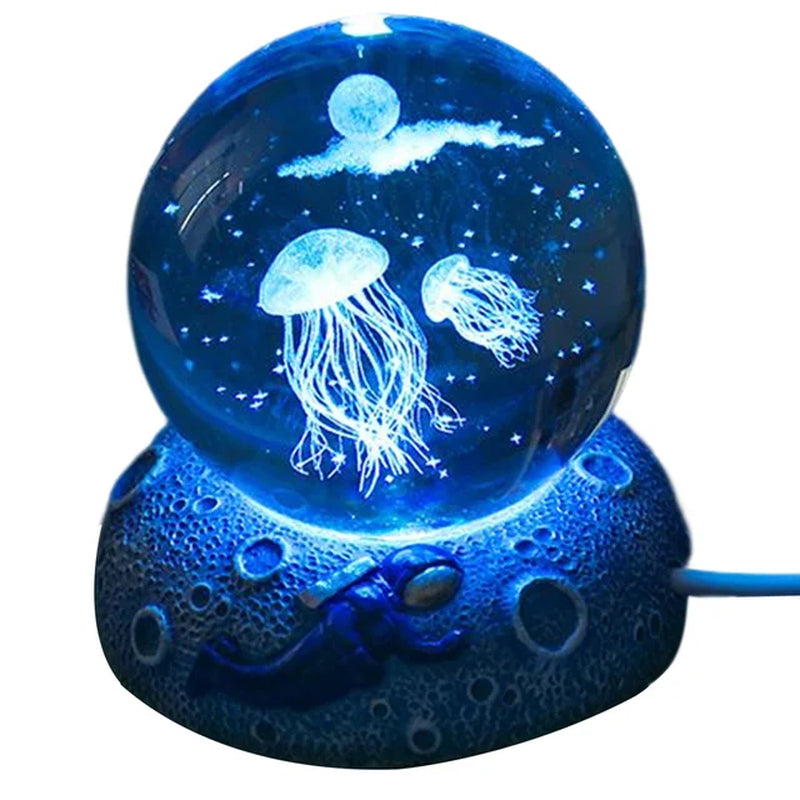 Crystal Ball Desk Lamp Colorful Change Light