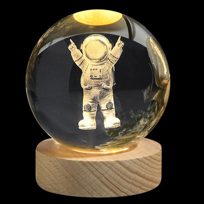 3D Planet Crystal Ball,Crystal Ball Cosmic Series Night Light Decorative Light Gift for Kids Soft Light