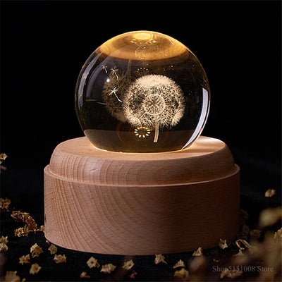 Crystal Ball Night Light Usb Charging 