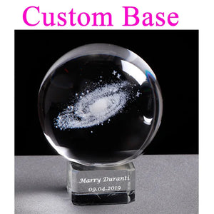 Customized Glass Base Crystal Ball Solar System 