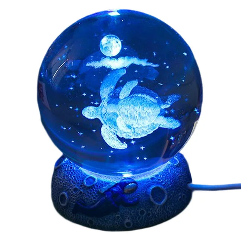 Crystal Ball Desk Lamp Colorful Change Light