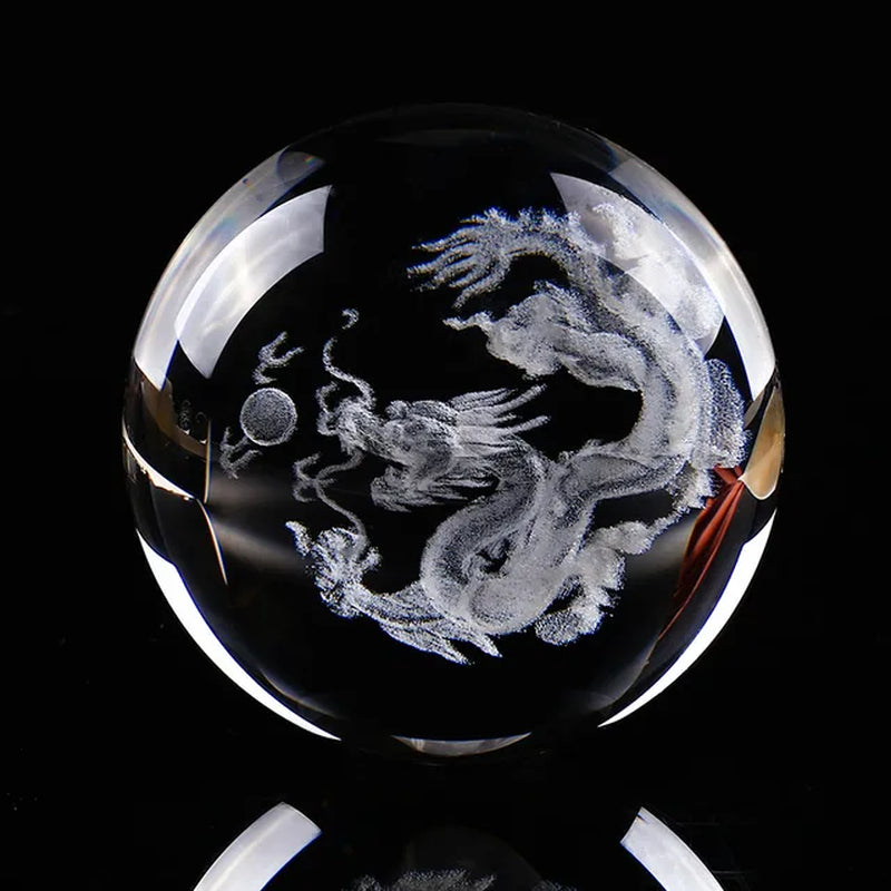 60Mm 3D Laser Engraved K9 Crystal Balls 