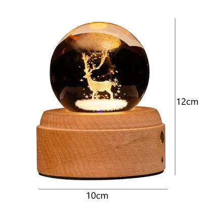 Crystal Ball Night Light Usb Charging 